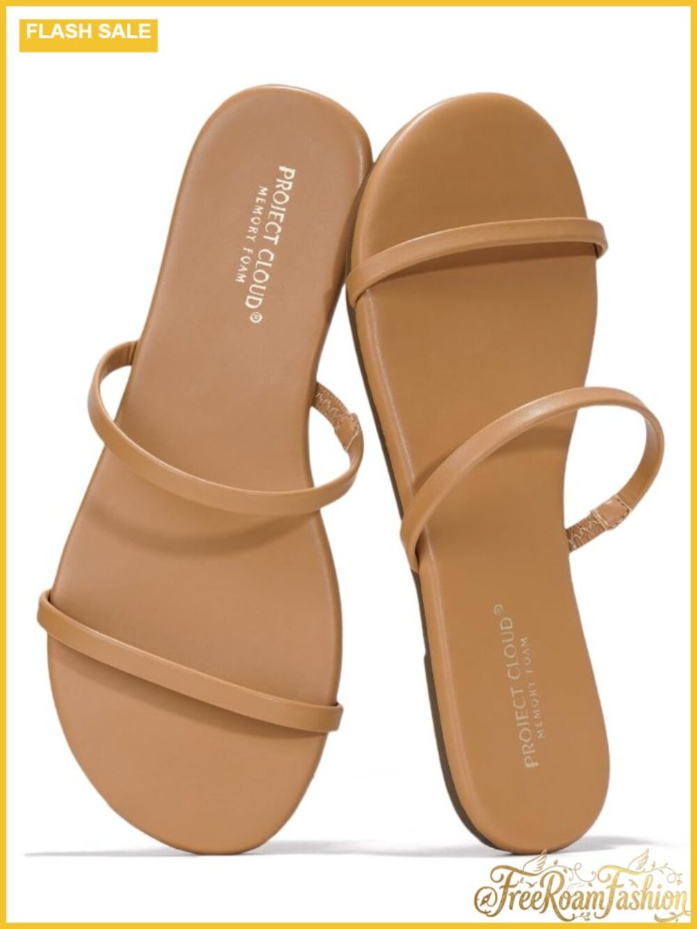 Project Cloud Women's Slide Sandals Memory Foam Non-Slip Comfortable Beach Pool
